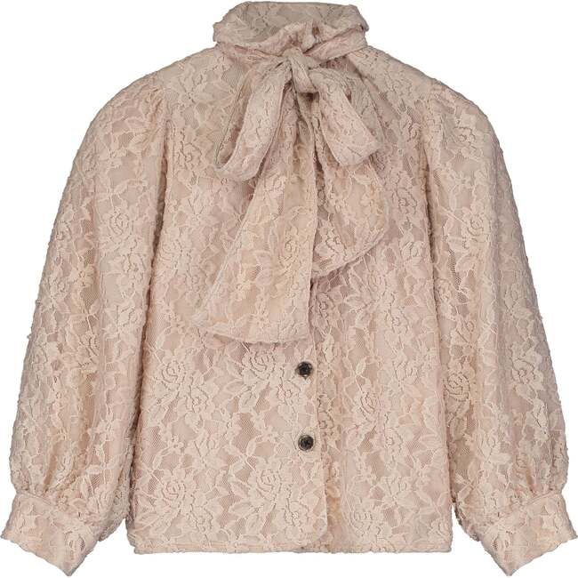 Lace Bow Blouse Light Pink