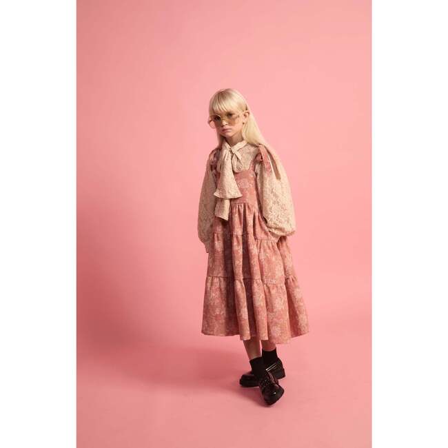 Lace Bow Blouse Light Pink - Blouses - 4