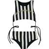Black Striped Trikini - One Pieces - 1 - thumbnail
