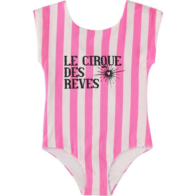 Pink Striped Bathing Suit