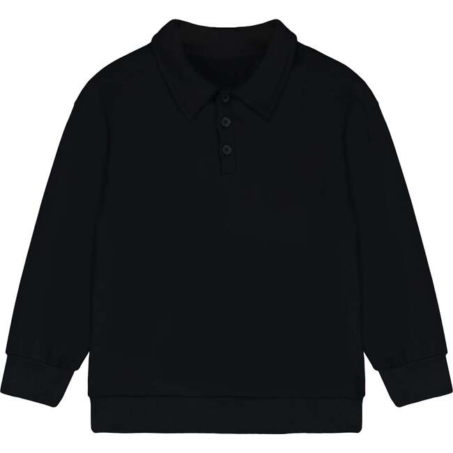 Fleece Polo Black