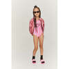 Pink Striped Bathing Suit - One Pieces - 2