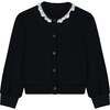 Knit Lace Cardigan Black - Cardigans - 1 - thumbnail