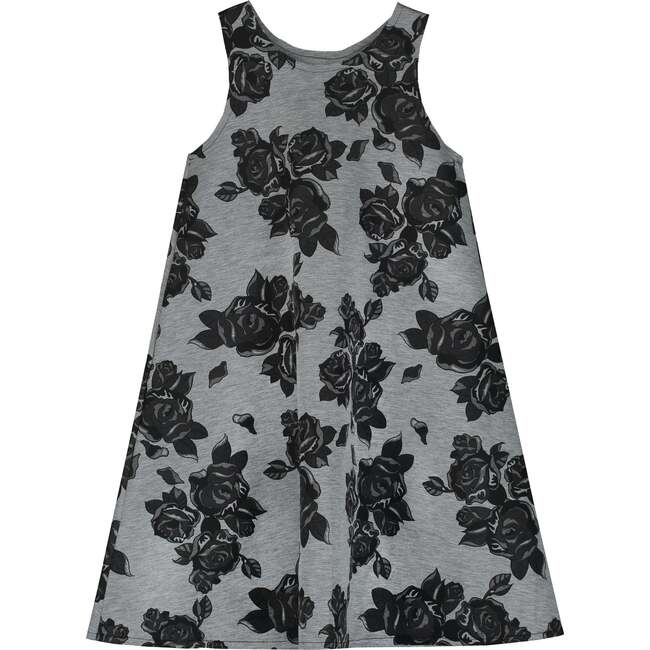 Black Flower Neoprene Apron Dress