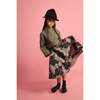 Black Flower Neoprene Skirt - Skirts - 3