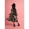 Black Flower Neoprene Skirt - Skirts - 4