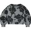 Black Flower Neoprene Sweatshirt - Sweatshirts - 1 - thumbnail