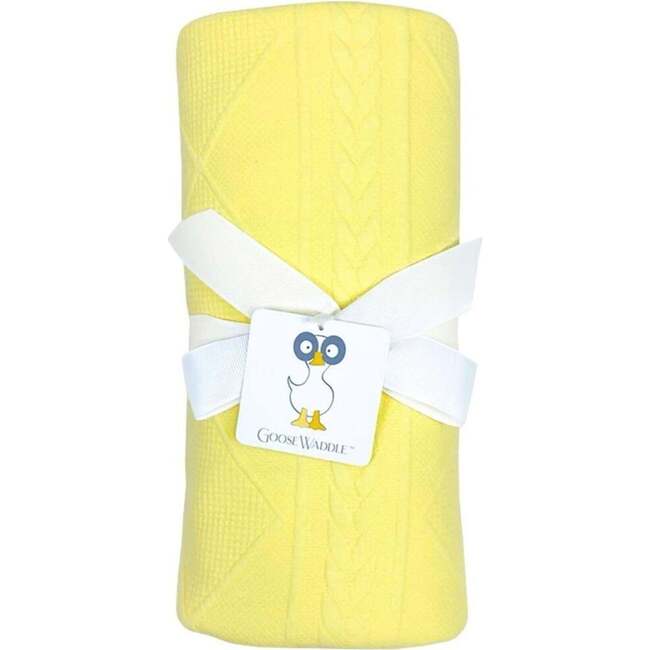 GooseWaddle Knit Blanket, Yellow