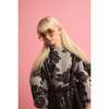 Black Flower Neoprene Sweatshirt - Sweatshirts - 4