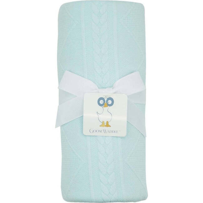 GooseWaddle Knit Blanket, Mint