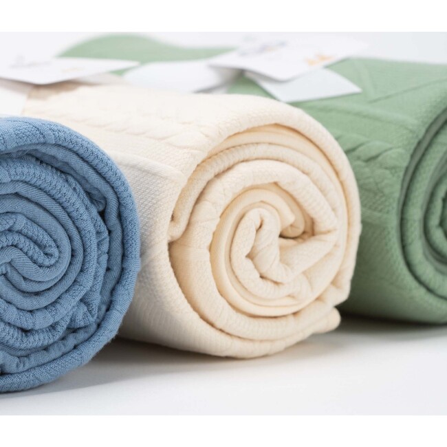 GooseWaddle Knit Blanket, Oatmeal - Blankets - 2