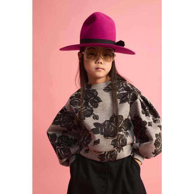 Black Flower Neoprene Sweatshirt - Sweatshirts - 5