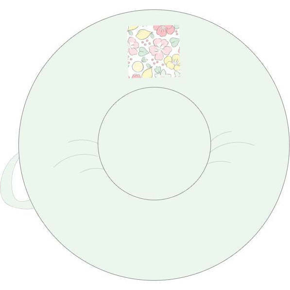 Children's Pello Floor Cushion, Lemon Aqua Glass - Kids Seating - 2