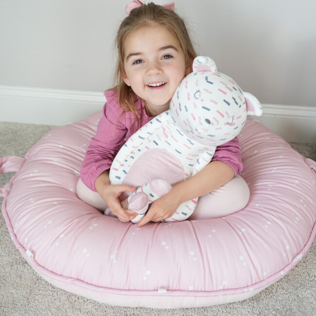 Children's Pello Floor Cushion, Estelle Pink - Kids Seating - 3