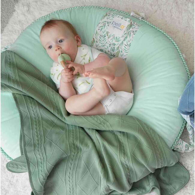 Children's Pello Floor Cushion, Basil Mint - Kids Seating - 5