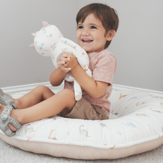 Children's Pello Floor Cushion, Darby Dino Beige - Kids Seating - 4