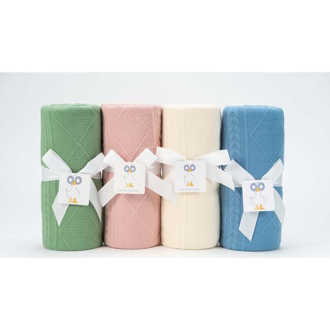 GooseWaddle Knit Blanket, Sage - Blankets - 2