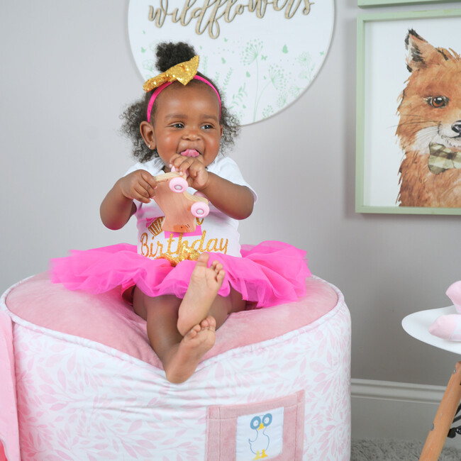 Kids Ottoman, Poppy Pink - Ottomans - 4