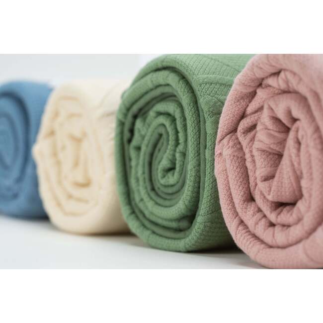 GooseWaddle Knit Blanket, Denim Blue - Blankets - 3