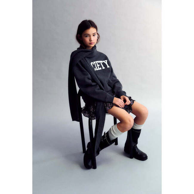 Society Teen Sweatshirt Galactic Grey Melange - Sweatshirts - 2