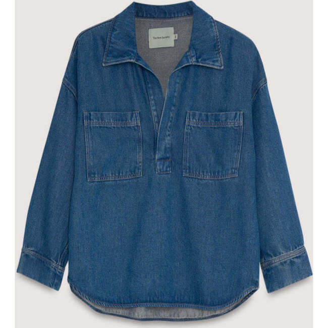 TNS Tencel Woman Shirt Blue Denim