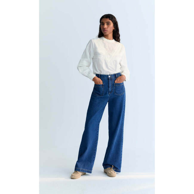 Ines Denim Woman Pant Mid Blue - Pants - 4