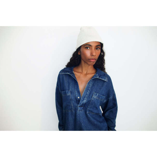 TNS Tencel Woman Shirt Blue Denim - Shirts - 5