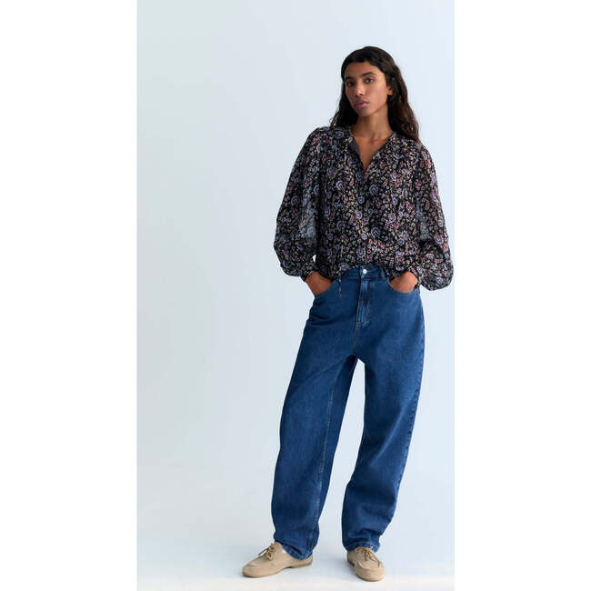 TNS Denim Woman Wide Leg Pant Mid Blue - Pants - 2