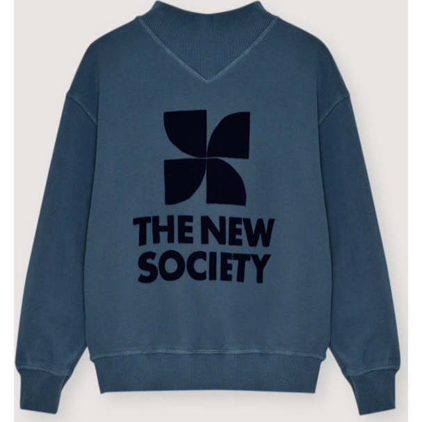 TNS Logo Rib Collar Sweatshirt Void Blue