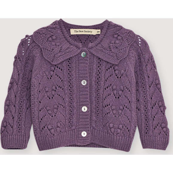 Lila Baby Cardigan Grape Bliss