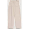 TNS Denim Woman Wide Leg Pant Ecru - Pants - 4