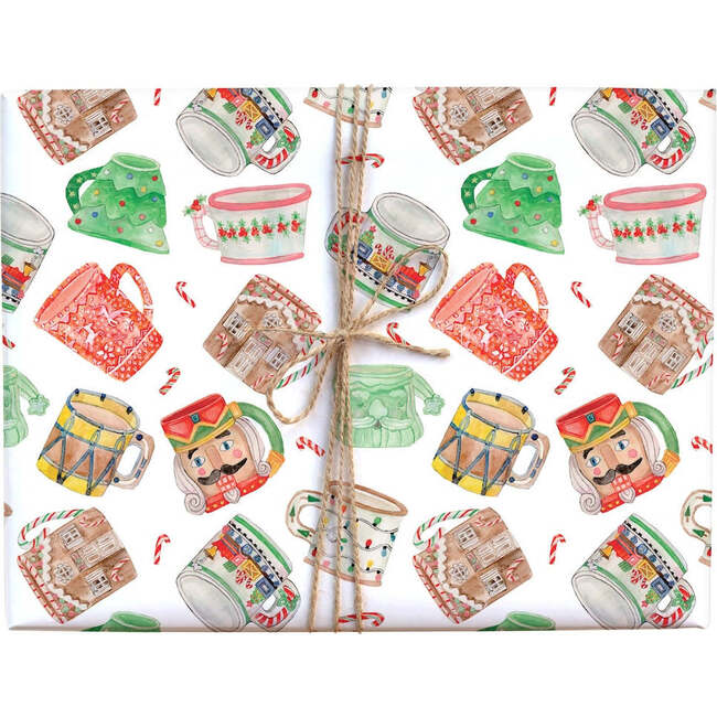 Holiday Mugs Christmas Gift Wrap Roll