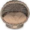 Socket Dome Handwoven Pet Bed with Machine Washable Cushion, Kubu Grey - Pet Beds - 1 - thumbnail