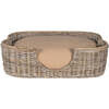 Scallop Handwoven Pet Bed with Machine Washable Cushion, Kubu Grey - Pet Beds - 1 - thumbnail