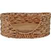 Perri Handwoven Hyacinth Oval Pet Bed with Machine Washable Cushion, Natural - Pet Beds - 1 - thumbnail