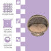 Socket Dome Handwoven Pet Bed with Machine Washable Cushion, Kubu Grey - Pet Beds - 5