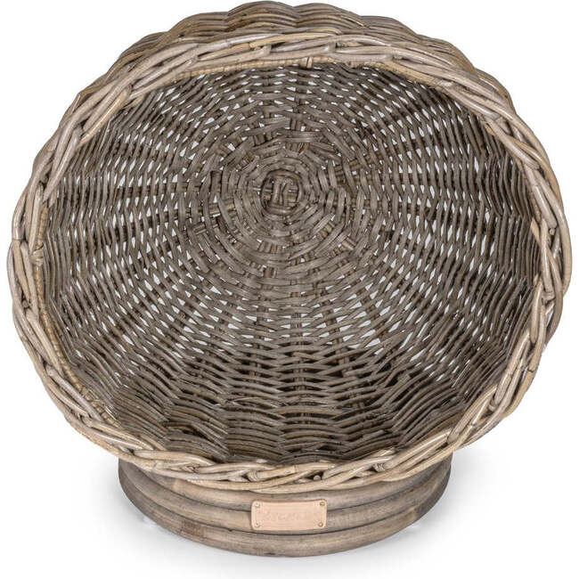 Socket Dome Handwoven Pet Bed with Machine Washable Cushion, Kubu Grey - Pet Beds - 6