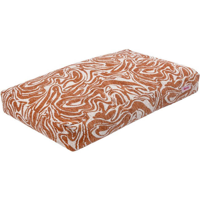 Mabel Ultra Soft Reversible Plush Rectangular Pet Bed with Washable Cover, Tangerine Twist