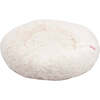 Maisie Faux Fur Round Fluffy Calming Donut Pet Bed with Washable Cover, Snow - Pet Beds - 5