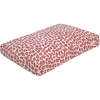 Mabel Ultra Soft Reversible Plush Rectangular Pet Bed with Washable Cover, Raspberry Leopard - Pet Beds - 1 - thumbnail