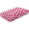 Mabel Ultra Soft Reversible Plush Rectangular Pet Bed with Washable Cover, Raspberry Check - Pet Beds - 1 - thumbnail