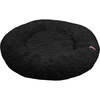 Maisie Faux Fur Round Fluffy Calming Donut Pet Bed with Washable Cover, Ink - Pet Beds - 5