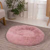 Maisie Faux Fur Round Fluffy Calming Donut Pet Bed with Washable Cover, Grapefruit - Pet Beds - 6