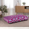 Mabel Ultra Soft Reversible Plush Rectangular Pet Bed with Washable Cover, Blueberry Check - Pet Beds - 3