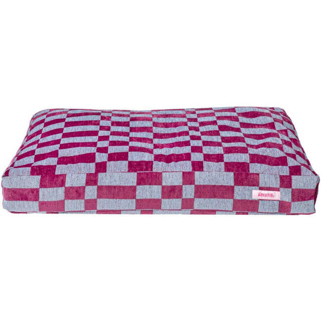 Mabel Ultra Soft Reversible Plush Rectangular Pet Bed with Washable Cover, Blueberry Check - Pet Beds - 5