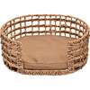 Gigi Handwoven Hyacinth Open-Weave Oval Pet Bed with Machine Washable Cushion, Natural - Pet Beds - 1 - thumbnail