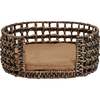 Gigi Handwoven Hyacinth Open Weave Oval Pet Bed with Machine Washable Cushion, Brown - Pet Beds - 1 - thumbnail