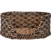 Perri Handwoven Hyacinth Oval Pet Bed with Machine Washable Cushion, Brown - Pet Beds - 6