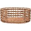 Gigi Handwoven Hyacinth Open-Weave Oval Pet Bed with Machine Washable Cushion, Natural - Pet Beds - 6
