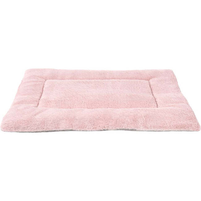 Flora Linen/Plush Ultra Soft Reversible Pet Bed & Crate Mat with Washable Cover, Bubblegum - Pet Beds - 5